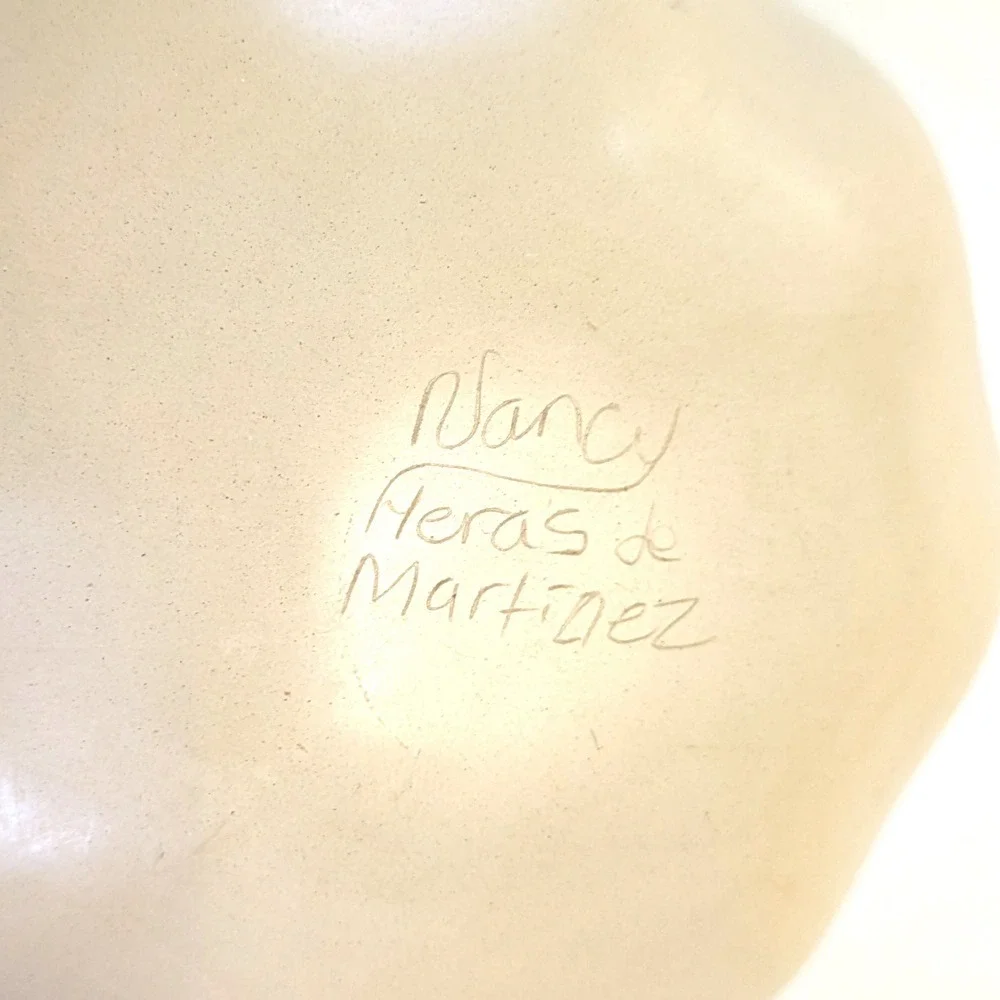 Nancy Heras de Martinez Mata Ortiz Pottery Lizard Mexican Ceramic Signed 4.5
